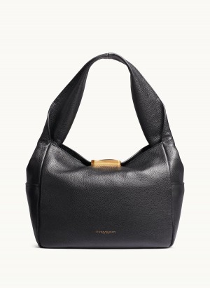 Donna Karan Amagansett Shoulder Bag Black | USA_DK70491