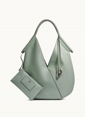 Donna Karan Baldwin Large Shoulder Bag Green | USA_DK31295