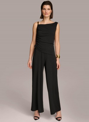 Donna Karan Jumpsuit With Hardware Jumpsuit Black | USA_DK77231