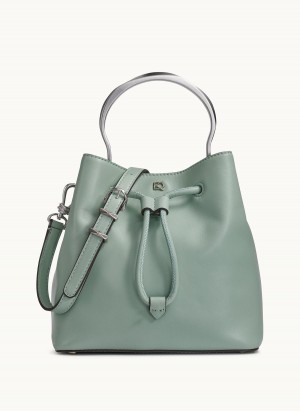 Donna Karan Lawrence Bucket Satchel Green | USA_DK20534