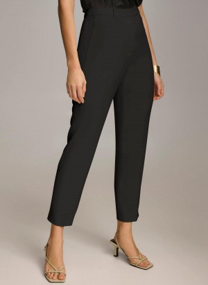 Donna Karan Slim Leg Pants Black | USA_DK35997