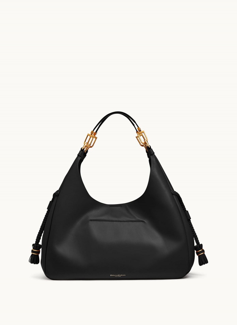 Donna Karan Bellerose Hobo Bag Black | USA_DK19327