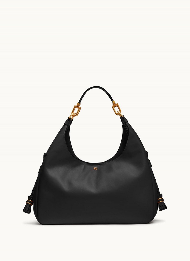 Donna Karan Bellerose Hobo Bag Black | USA_DK19327