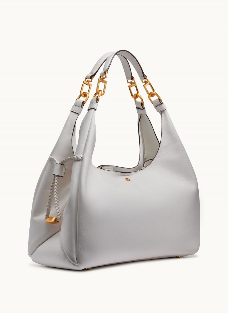 Donna Karan Bellerose Hobo Bag White | USA_DK16648