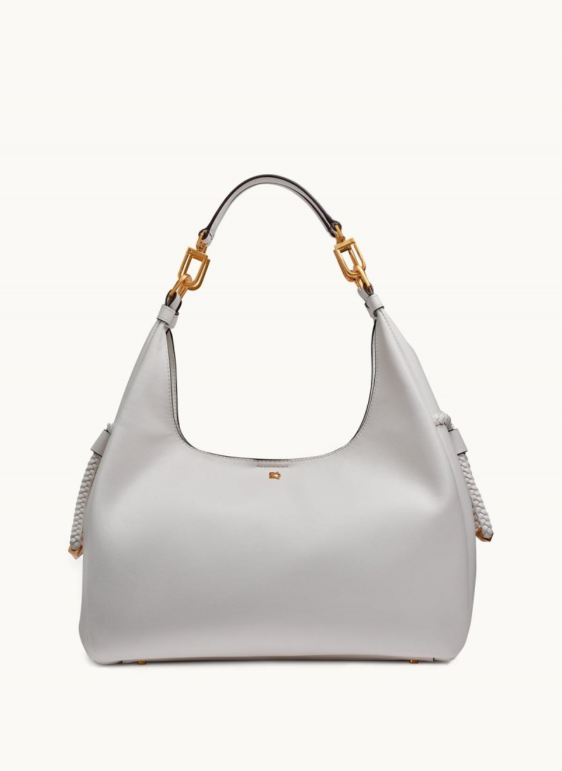 Donna Karan Bellerose Hobo Bag White | USA_DK16648