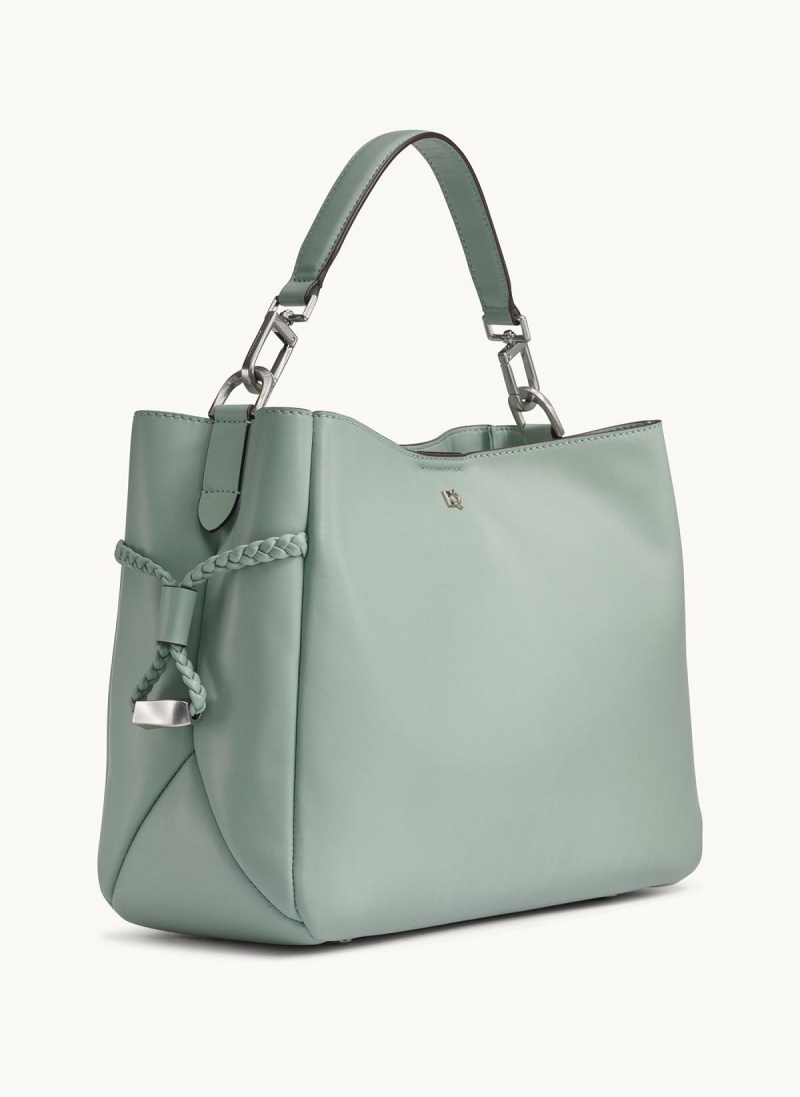 Donna Karan Bellerose Satchel Light Green | USA_DK93741