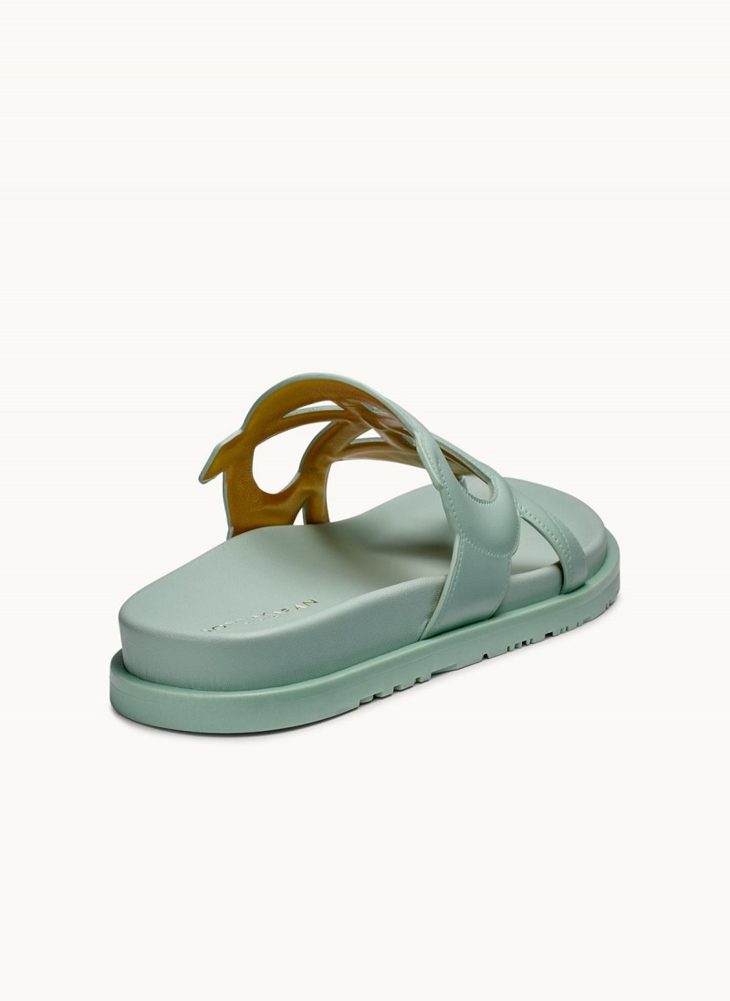 Donna Karan Hatsy Flat Sandals Green | USA_DK58865