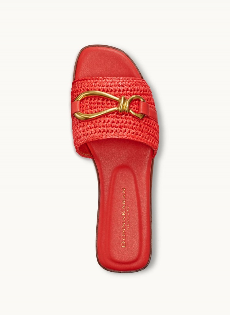 Donna Karan Haylen Flat Sandals Red | USA_DK21720