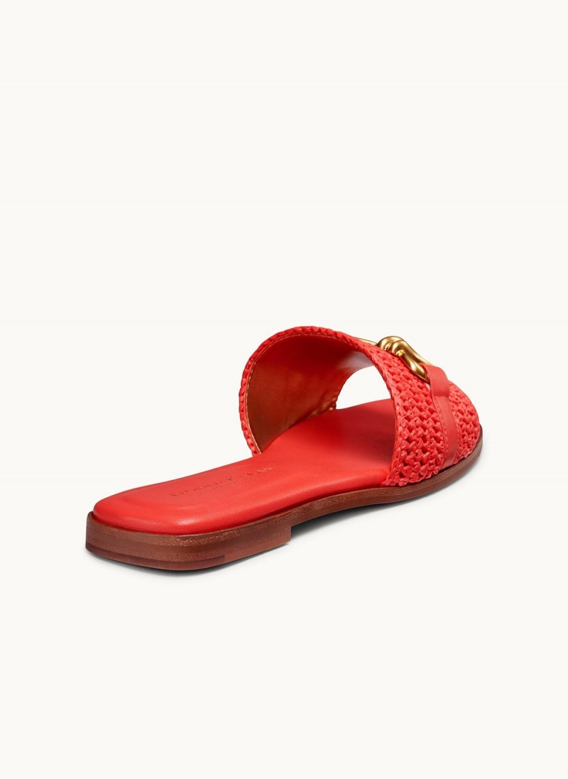 Donna Karan Haylen Flat Sandals Red | USA_DK21720