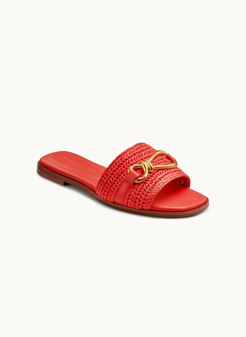 Donna Karan Haylen Flat Sandals Red | USA_DK21720