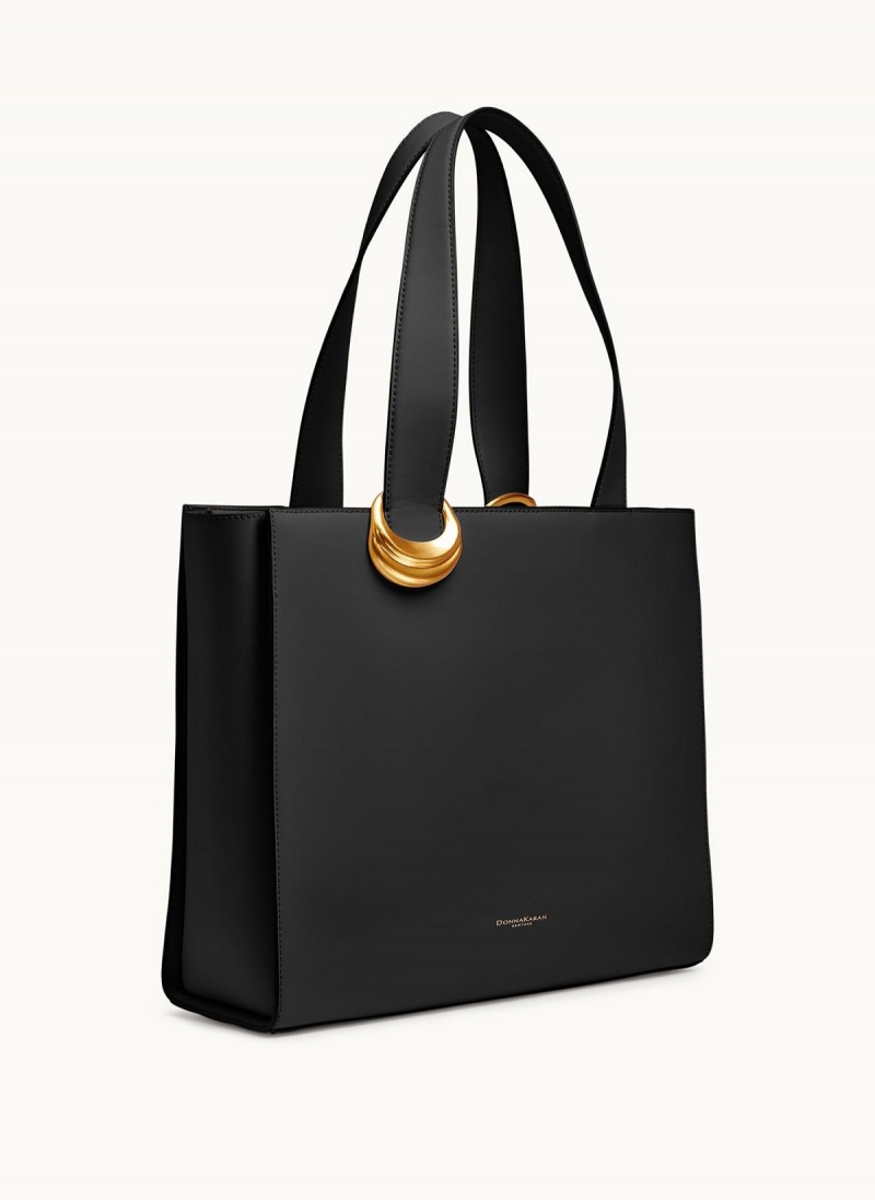 Donna Karan Hewlett Tote Bag Black / Gold | USA_DK24432