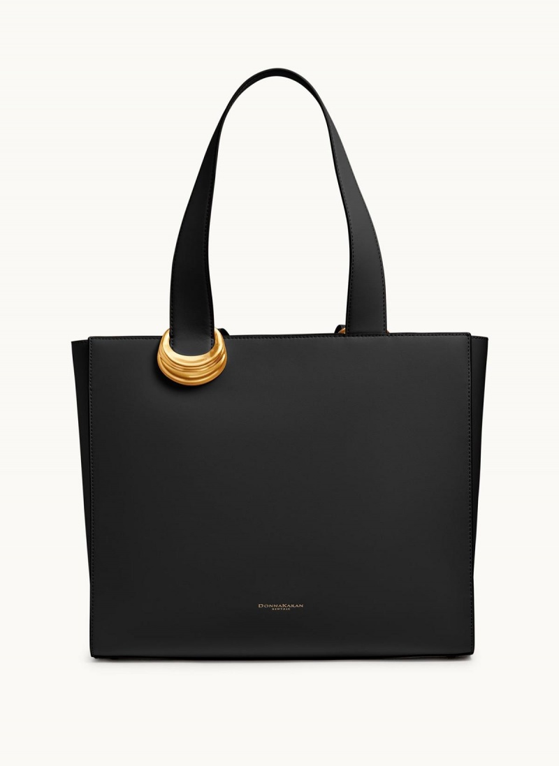 Donna Karan Hewlett Tote Bag Black / Gold | USA_DK24432