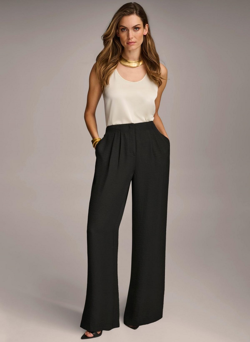 Donna Karan High Waisted Pants Black | USA_DK44522