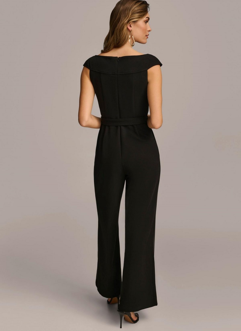 Donna Karan Jumpsuit With Hardware Belt Jumpsuit Black | USA_DK29021