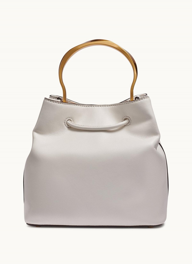 Donna Karan Lawrence Bucket Satchel White | USA_DK89294