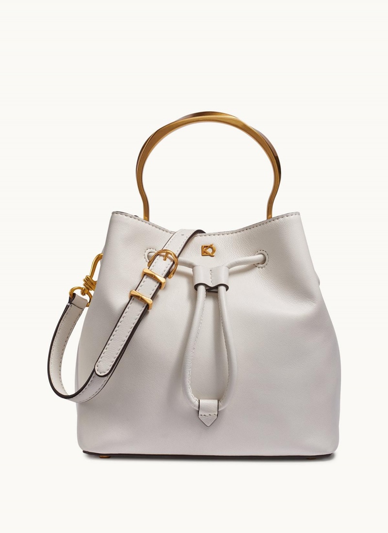 Donna Karan Lawrence Bucket Satchel White | USA_DK89294