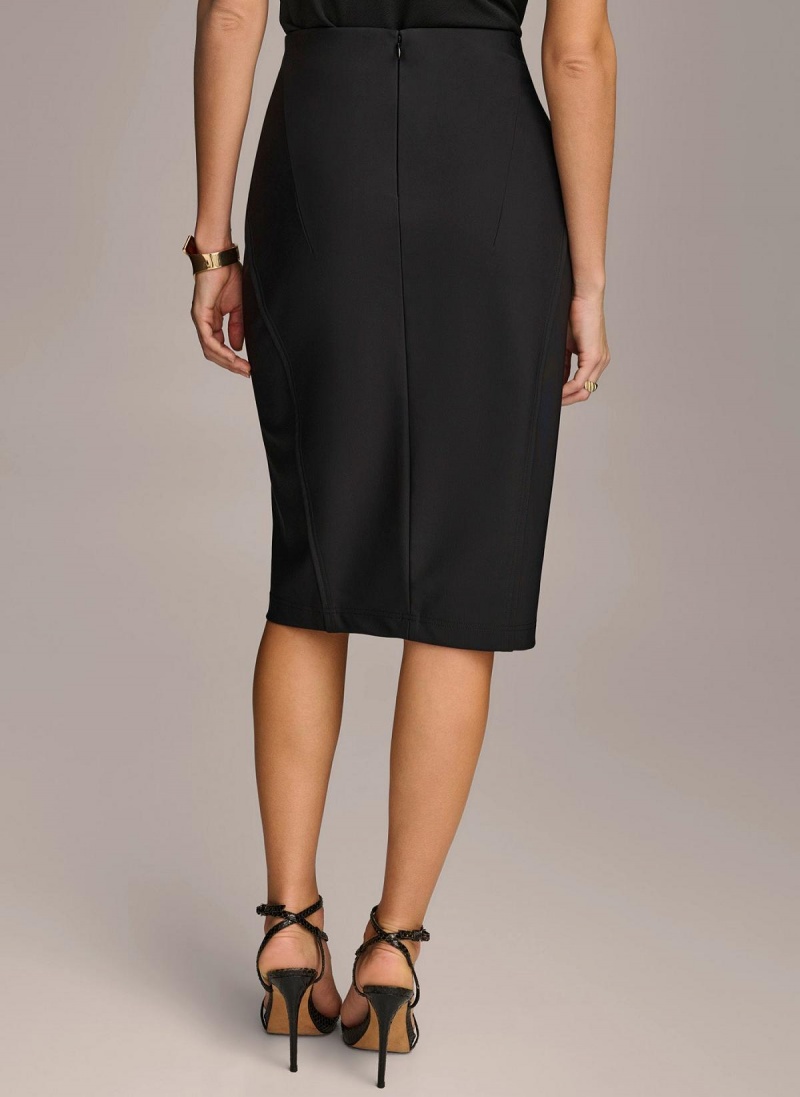 Donna Karan Midi Pencil Skirt Black | USA_DK44327