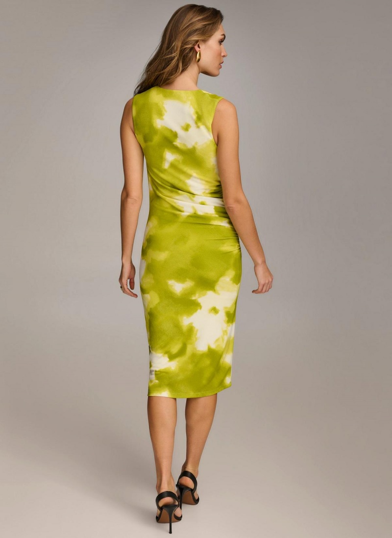 Donna Karan Print cowl Neck Dress Multicolor | USA_DK53752