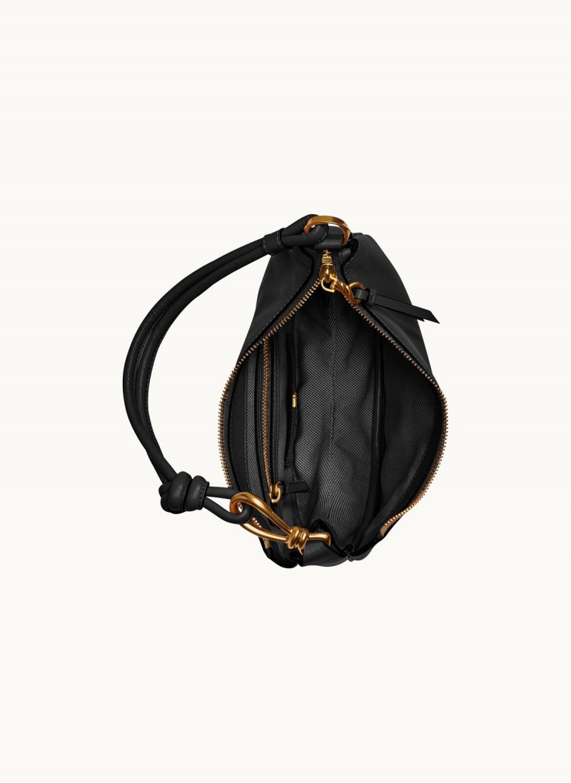 Donna Karan Roslyn Small Hobo Bag Black / Gold | USA_DK18963