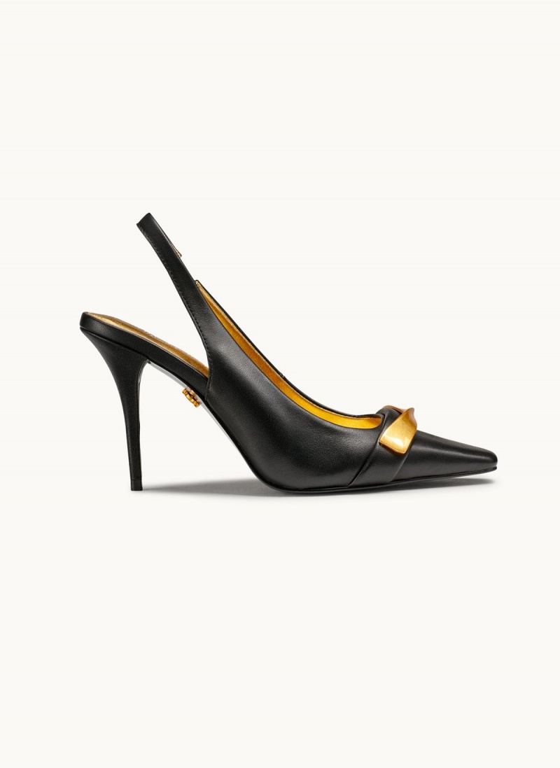 Donna Karan Sayer Slingback Heels Black | USA_DK17655