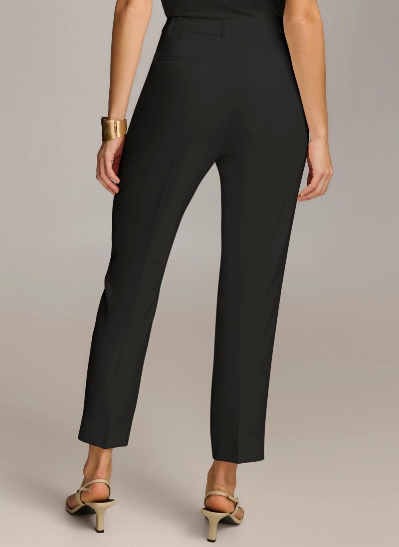 Donna Karan Slim Leg Pants Black | USA_DK35997