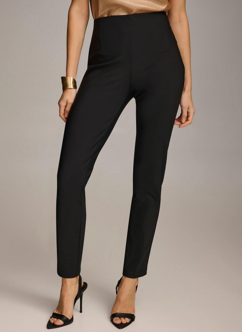 Donna Karan Slim Leg Pants Black | USA_DK96866