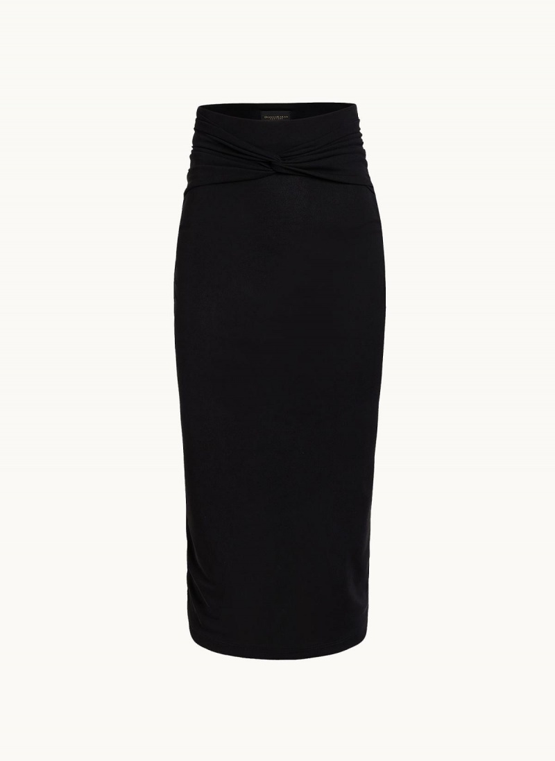 Donna Karan Twist Waist Skirt Black | USA_DK12032