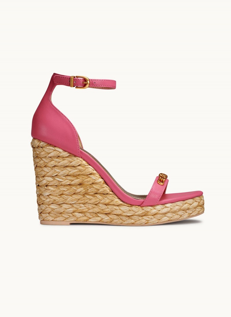 Donna Karan Yulissa Ankle Strap Espadrille Sandals Rose | USA_DK81225